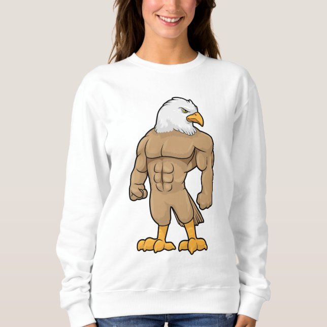Sudadera Halcón como Bodybuilder con paquete de seis (Anverso)