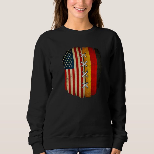 Sudadera Half American Half German USA Flag Germany Flag Pr (Anverso)