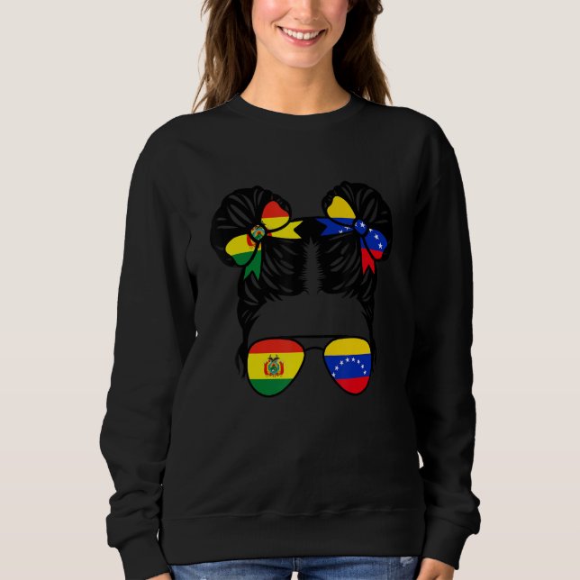 Sudadera Half Bolivian Half Venezuelan Girl Bolivia Kids (Anverso)