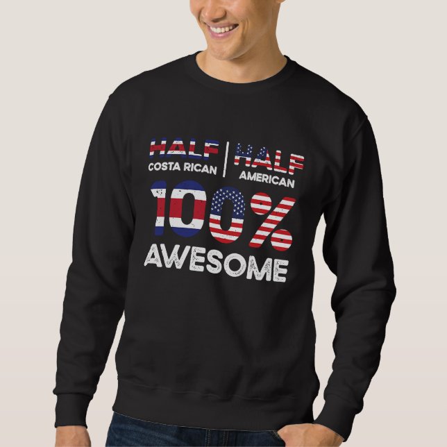 Sudadera Half Costa Rican Costa Rica American USA Citizensh (Anverso)