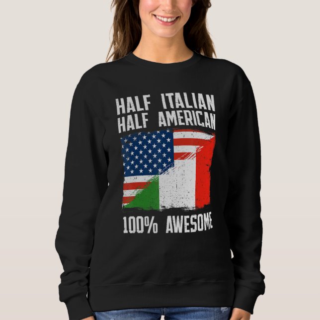 Sudadera Half Italian Half American  Italy American Roots P (Anverso)