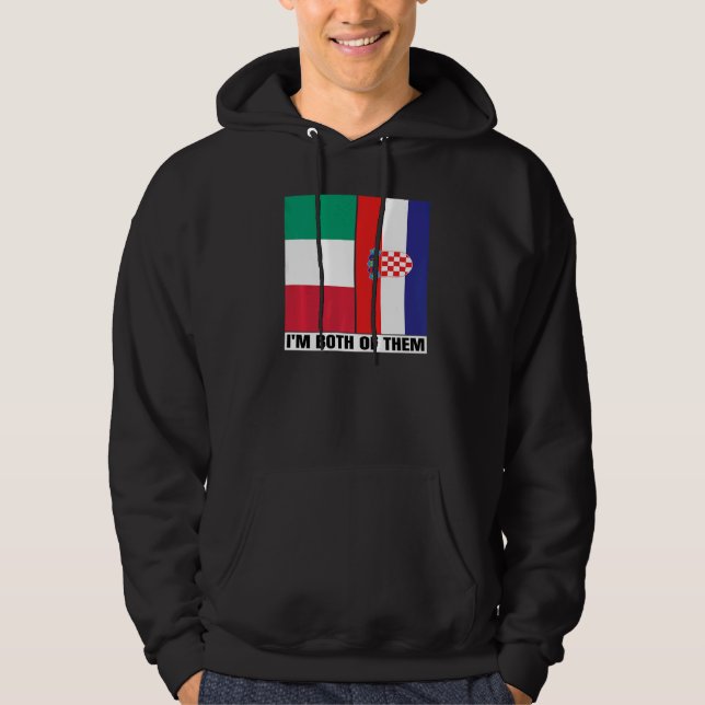 Sudadera Half Italian Half Croatian Heritage Italia Croatia (Anverso)