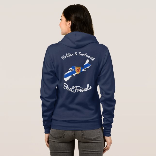 Sudadera Halifax and Dartmouth bestfriend nova scotia  (Reverso completo)