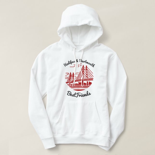 Sudadera Halifax y Dartmouth Mejores amigos Nueva Escocia H (Diseño del anverso)