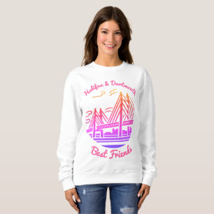Sudadera Halifax y Dartmouth Nova Scotia mejores amigos