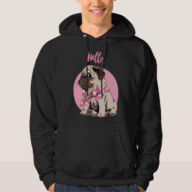 Sudadera Hallo Sweaty Pug Classic T-Shirt 65 (Anverso)