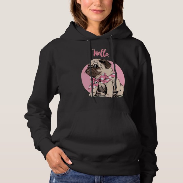 Sudadera Hallo Sweaty Pug Classic T-Shirt 65 (Anverso)
