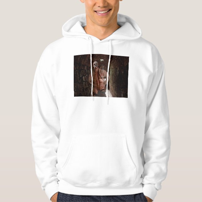 Sudadera Hallowee del túnel de piedra fantasma de SlipperyJ (Anverso)