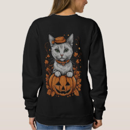 Sudadera Halloween 6 gatitos, jack-o-lantern, regalo, gatit