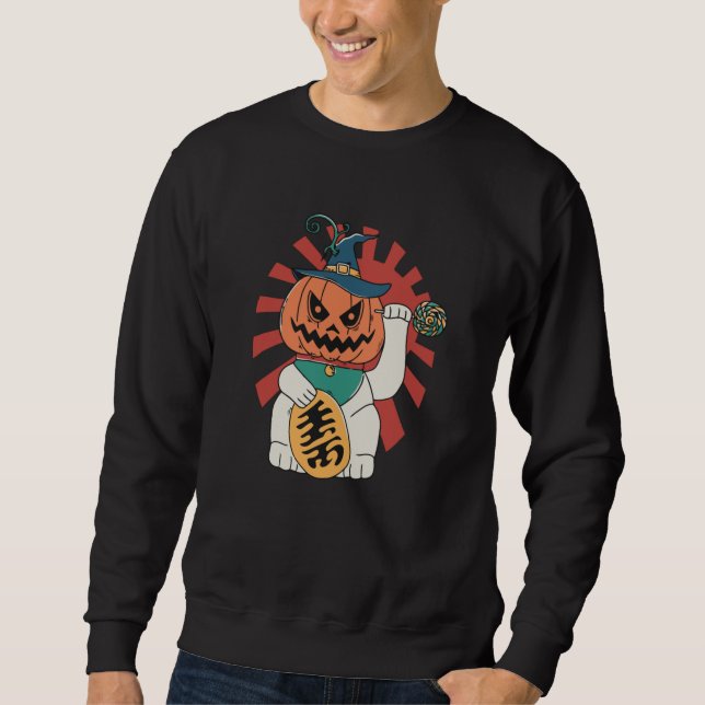 Sudadera Halloween afortunado (Anverso)