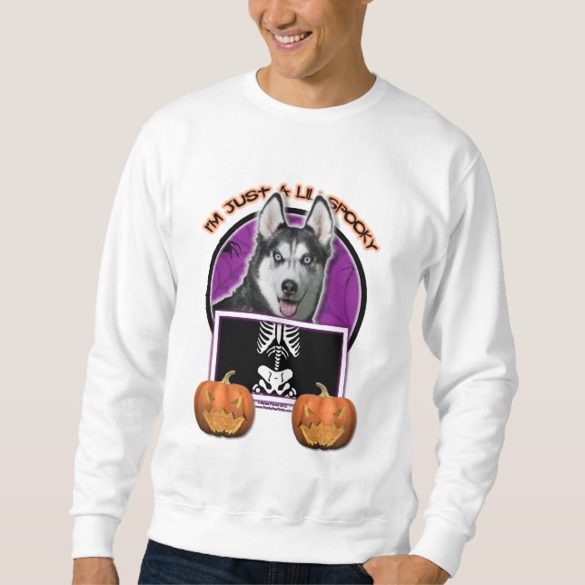 Sudadera Halloween - apenas un Lil fantasmagórico - husky (Anverso)