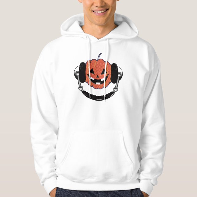 Sudadera Halloween/auriculares/abajo (Anverso)