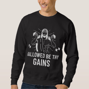 Sudadera Halloween Be Thas Gains - Gracioso Músculo Jesús P