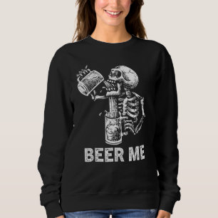 Sudadera Halloween Beer Me Skeleton Scary Spooky Bebe M