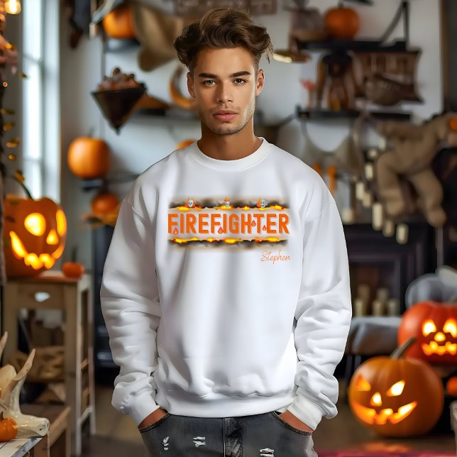 Sudadera Halloween bomberos con nombre (Subido por el creador)