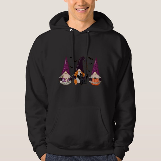 Sudadera Halloween Boo Witch Gnomes Autumn Bat Pumpkins Bla (Anverso)