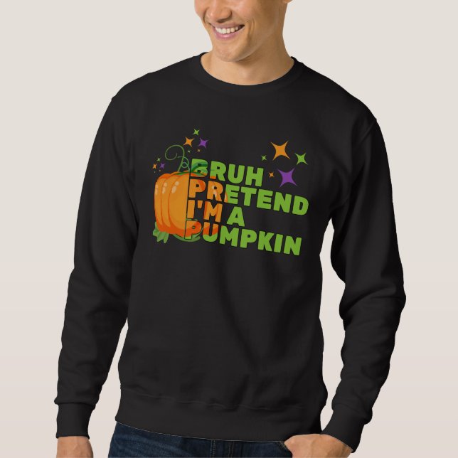 Sudadera Halloween BRUH PRETENDE QUE SOY UNA CAÍDA DE Purpu (Anverso)