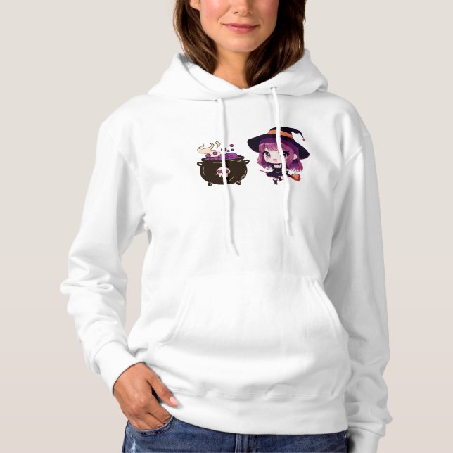 Sudadera Halloween/bruja/otoño/octubre (Anverso)