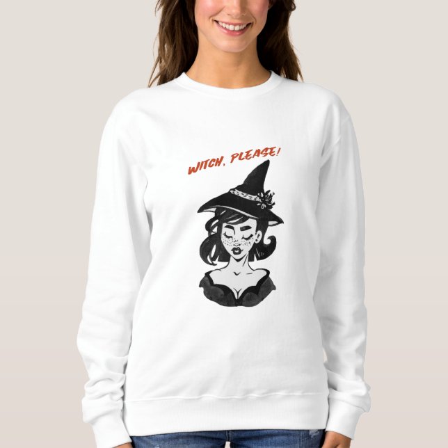 Sudadera Halloween - ¡Bruja, por favor! (Anverso)