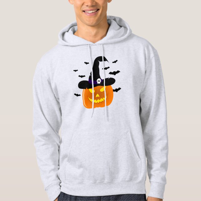 Sudadera Halloween Calabaza Jack o’ Lantern Witch Gorra (Anverso)