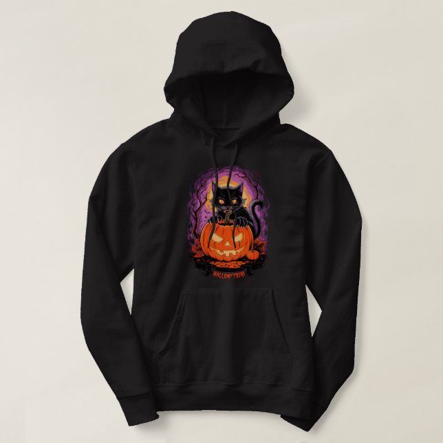 Sudadera Halloween Cat HalloweenTrini (Diseño del anverso)