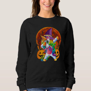 Sudadera Halloween Chicas mujeres bruñen a Dabbing Unicorn