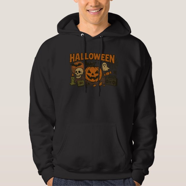 Sudadera Halloween Cloex retro Jack-O’-Lantern (Anverso)