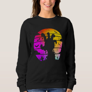 Sudadera Halloween colorido de miedo en la mano zombie