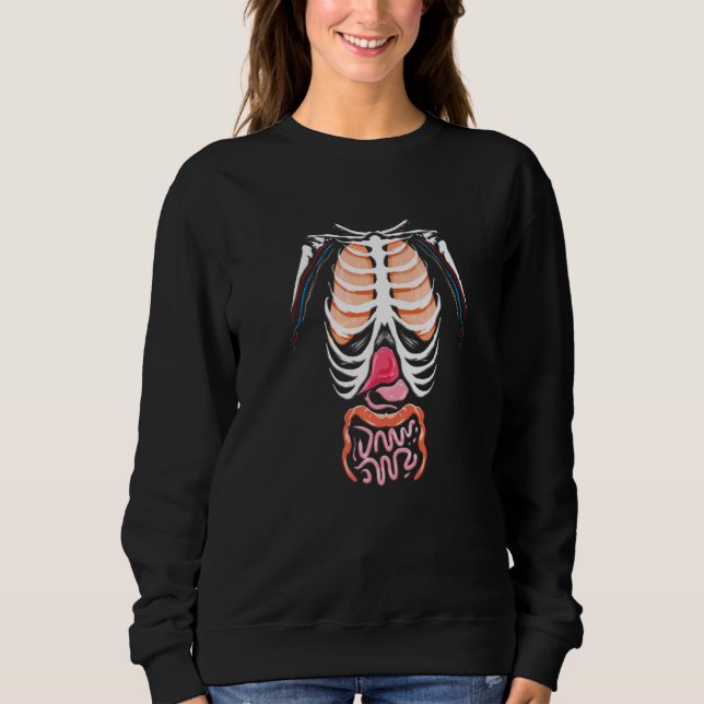 Sudadera Halloween con disfraces de anatomía humana (Anverso)