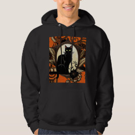 Sudadera Halloween con gato negro Steampunk