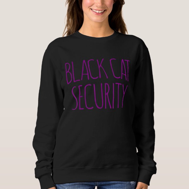 SUDADERA HALLOWEEN COSTUME BLACK CAT SECURITY DECORATIONS M (Anverso)