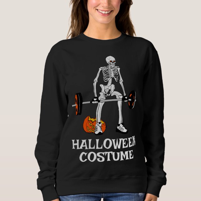 Sudadera Halloween Costume Scary Skeleton Con Calabaza (Anverso)