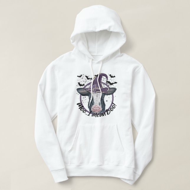 Sudadera Halloween Cow Heifer Moo me refiero a Boo Highland (Diseño del anverso)