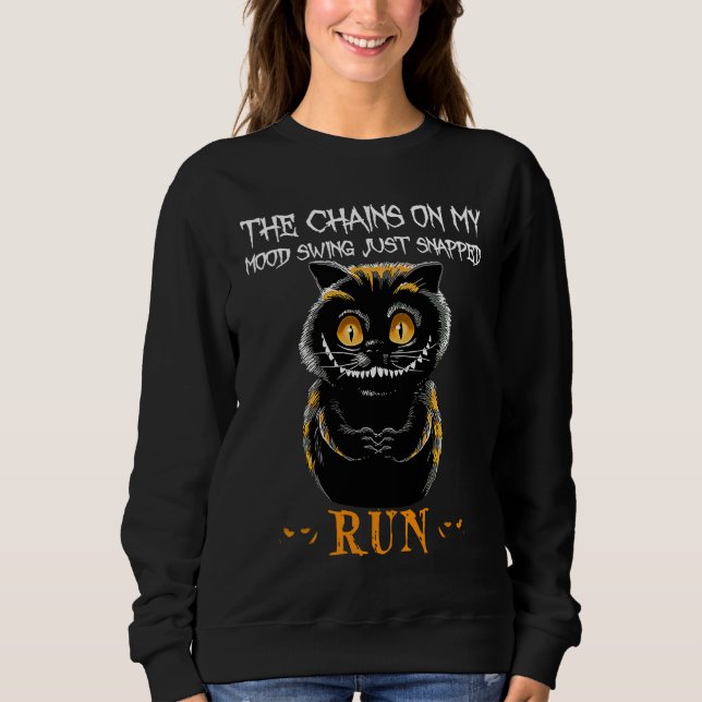 Sudadera Halloween, Creepy Cat Smiling, Cat (Anverso)