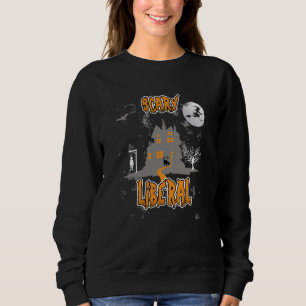 Sudadera Halloween Creepy Witch Cat Full Moon Naranja
