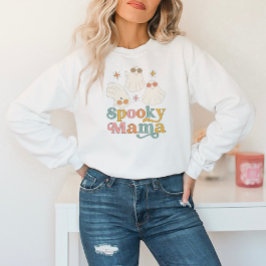 Sudadera Halloween Cute Spooky Mama Retro Font