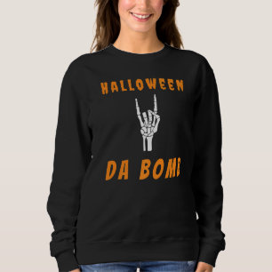 Sudadera Halloween da Bomb Halloween Loose Skeleton Shaka