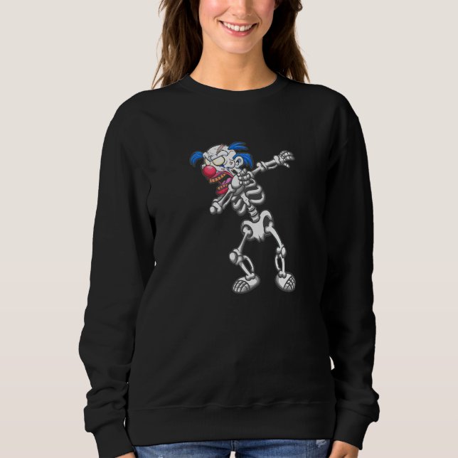 Sudadera Halloween Dabbing Skeleton Scary Clown (Anverso)