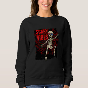 Sudadera Halloween Dancing Skull Scary Vibes Spooky