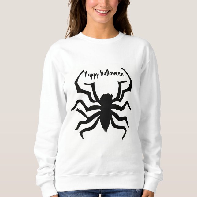 Sudadera Halloween de arañas y cráneos (Anverso)