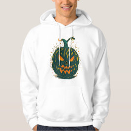 Sudadera Halloween de calabaza verde fantasmagórico