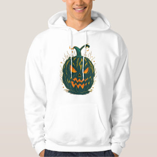 Sudadera Halloween de calabaza verde fantasmagórico