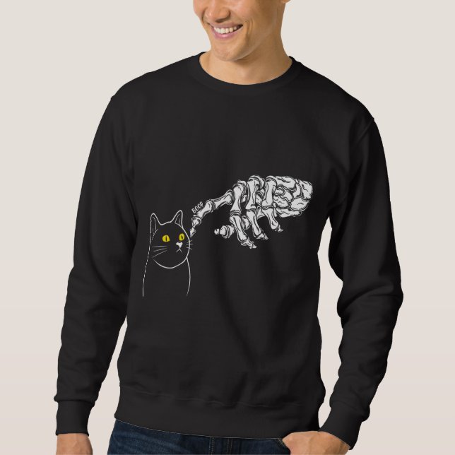 Sudadera Halloween de felina maldición (Anverso)