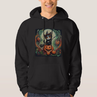 Sudadera Halloween de la bruja caprichosa y la calabaza