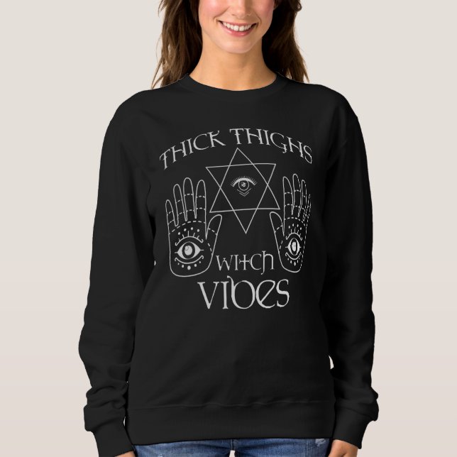 Sudadera Halloween de la brujería Crescent Moon Blackcraft (Anverso)