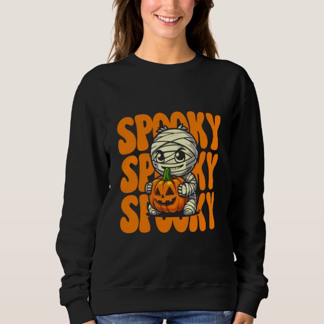 Sudadera Halloween de la calabaza de la boquilla de la momi (Anverso)