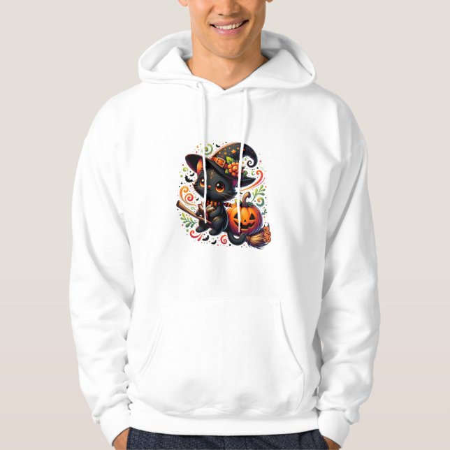 Sudadera Halloween de la calabaza de la Gorra de la bruja d (Anverso)