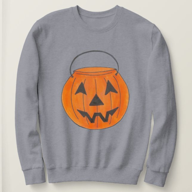 Sudadera Halloween de la Calabaza de Trick-or-Treat para na (Anverso del diseño)