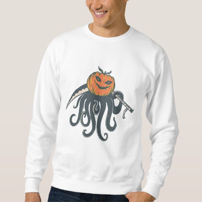 Sudadera Halloween de la Calabaza Octopus Reaper (Anverso)
