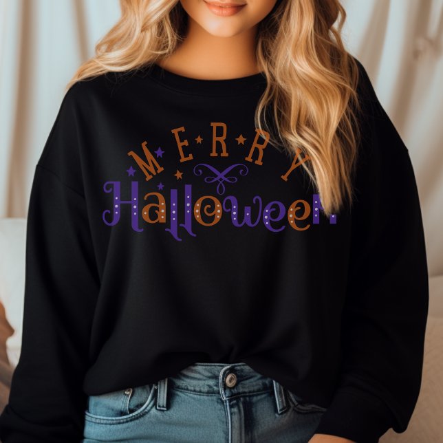 Sudadera Halloween de merry elegante y moderno (Stylish and Trendy Merry Halloween Sweatshirt)